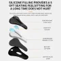 ESLNF Soft High Elastic Silicone Anti-slip Bicycle Saddle Thickened Shock Absorption Waterproof Bike Cover Cushion for Outdoor MTB Riding