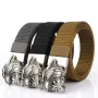 ENNIU 120cm Metal Buckle Tactical Belt Nylon Army Military Outdoor Belt for Men Women