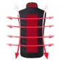 TENGOO HV-02 Unisex 2 Places Heating Vest 3-Gears Heated Jackets USB Electric Thermal Clothing Winter Warm Vest Outdoor Heat Coat Clothing