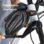 DTUCYCLE Bicycle Front Frame Separable Organizer Bag Waterproof Touch Screen Cycling Bag Triple Hoop Loop Fastening Bike Tube Bag for MTB Road