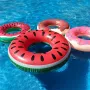 1pc Watermelon Inflatable Pool Float Circle Summer Swimming Ring for Kids Adults Giant Swimming Float Air Mattress Beach Party Pool Toys