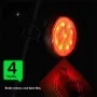 LEADBIKE LD93-LS Smart Brake Sensor Laser Bike Taillight 180° Large Floodlight 500mAh Battery 5 Light Modes Type-C Rechargeable IPX5 Waterproof Wear-resistant Bicycle Rear Light for Night Cycling