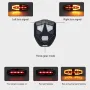 BIKIGHT Bicycle Solar Charging Wireless Remote Control Turn Signal Taillights USB Rechargeable Waterproof Bike Rear Light for Outdoor Night Riding Safety