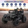 Kimbosmart 4WD 24V 7A Battery Powered Electric Kids Ride on Cars Dual 35W Motor 7.5 km/h Max Speed 2.4G Remote Control LED Lights Toy Car
