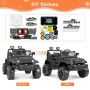 Funtok RO1 12V 4.5A Battery Powered Electric Ride on Truck Dual 25W Motors 4 km/h Speed 2.4G Remote Control LED Lights Music Fun Ride