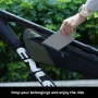 ENLEE 2.5L Bicycle Inner Tube Bag Waterproof Side Zipper Night Reflective Strip Narrow Edge Bike Triangle Front Beam Frame Bag