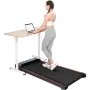 [USA Direct] Bominfit ZX1 Under Desk Treadmill 550W Power 6km/h Max Speed 110kg Weight Capacity Thin Silent Walking Treadmill with LED Smart Display for Home Gym Workouts