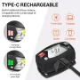 BORUiT G7 LED Motion Sensor Mini Headlamp Type-C Rechargeable Headlight Red Warning Light Head Torch Waterproof Camping Lantern