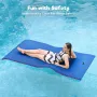 WARMOUNTS Floating Water Pad for Single, 7 x 3 FT Tear-Resistant 3-Layer XPE Foam Floating Mat Recreation Relaxing Lily Pad for Pool Lake River Ocean Boats Outdoor Water Activities