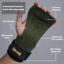GOUNOD 1Pair Cowhide Sports Fitness Non-slip Palm Wrist Protection Grip Pads for Gym Weightlifting Training Dumbbell Pull-Up
