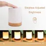 IPRee Touch Lamp LED Night Light for Bedrooms Living Room Portable Table Bedside Lamps Rechargeable Warm White RGB Light