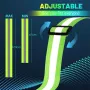 WEST BIKING Gece Bisiklet Giyim 4 LED Boncuk Tip-C Şarj Edilebilir Ayarlanabilir Koşu Işığı Yansıtıcı Spor Yeleği Güvenli Uyarı Sürüşü için