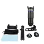 36X Phone Camera Telephoto Lens 4 In 1 Clip-on Telecope Zoom Macro Fisheye with Tripod Eyemask Storagebag Clip-On Lense for Hiking Camping Wildlife Observation Moon Sports Game Concert Watching