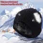 XANES Winter Bike Knitted Hat Outdoor Plush Warmth Cap Peaked Earmuff Fashion Casual Faux Fur Lined Bomber Hats Cycling Ear Protection