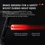 ROCKBROS R3 Smart Brake Sensing Bike Rear Light 4 Modalità di Illuminazione IPX6 Impermeabile Tipo-C Ricaricabile Sensore di Vibrazione Luce Posteriore per Bicicletta