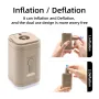 Mini elektrisk luftpump med lampor Trådlös luftkompressor Inflator/Deflator Pumpar för inomhus-/utomhuscampingutrustning