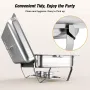 Warmounts 8QT 2 Pack Grid Pans Rectangle Chafing Dish Food-Grade Stainless Steel Catering Buffet Food Meal Plates For Hotel Party Picnic