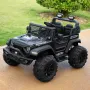 Kimbosmart 4WD 24V 7A Battery Powered Electric Kids Ride on Cars Dual 35W Motor 7.5 km/h Max Speed 2.4G Remote Control LED Lights Toy Car