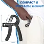 R-type Adjustable Hand Gripper Exercise 11-132 Lbs (5-60kg) Countable Spring Finger Gripper Muscle Trainer Rehabilitation Training Fitness Equipment