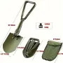 IPRee Outdoor Folding Shovel Steel Multifunctional Camping Tool Survival Shovel With Storage Bag For Outdoor Adventures