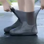XANES 1 Pair Waterproof Non-slip Silicone Bike Shoe Cover High Elastic Wear-resistant Unisex Rain Boots for Rainy Day Cycling Reusable Shoe Cover