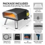 [US Direct] ECOWELL EPO120 Pizza Oven Outdoor Stove 12\Outside Stone/Peel, Infrared Thermometer and Portable Waterproof Cover Pizza Oven