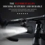 OFFBONDAGE Wireless Remote Control Bicycle Headlight 200 Meter Long Throw Portable Aluminum Alloy Waterproof Type-C Charging Bike Front Light for Outdoor MTB Night Riding Safety