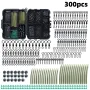 Anmuka 300pcs Carp Fishing Tackle Kit with Quick Change Rolling Swivels Speed Links Anti-winding Sleeves Hook Stops Beads Screws Rigs Fishing Accessories