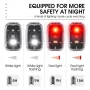 WEST BIKING Mini Portable Bike Taillight 4 Light Modes USB Rechargeable 180° Wide Angle PX5 Waterproof White Red Warning Bicycle Back Light for Cycling Running Hiking