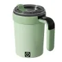 IPRee 380ML Detachable Automatic Magnetic Stirring Mug with Straw & Lid Stainless Steel Waterproof USB Electric Mixing Coffee Mug