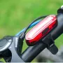 Bike Taillight 600mAh Battery 4 Light Modes USB-C Rechargeable IPX6 Waterproof Wear-resistant Lightweight Bicycle Rear Light for Night Cycling