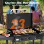 3 Burner Gas Griddle,23''Outdoor Propane Griddle with Hood,Portable Flat Top Gas Grill - Griddle Station for Camping