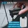 CYCLAMI A2 100PSI Mini Electric Bicycle Air Pump Universal Automatic Rapid Inflation Overheat Protection 110g Portable Cordless Inflator for Outdoor Road MTB Bike Motorcycle Ball