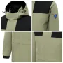 TENGOO HJ-04G 4 Heating Areas Jacket Windbreaker Unisex 3-Gear Thermal High Neck Hooded Coat Windproof Comfy Outerwear for Winter Hiking Outdoor Sport