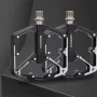 MEROCA DU 3 Bearing Bicycle Pedal Aluminum Alloy Anti-slip Widened Lightweight Labor-saving Bike Pedal for MTB Road Cycling