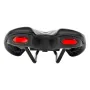 Road Bike Saddle MTB Bicycle Seat With Mountain Cycling Racing Warning Taillight USB Charging PU Breathable Soft Seat Cushion