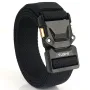 TUSHI 120cm Metal Rotating Buckle Tactical Belt Nylon Wistand Inserting Buckle Casual Military Fan for Men Women