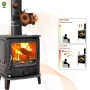 IPRee Wood Stove Thermometer Magnetic Gas Top Temperature Meter with Large Dial Avoiding Overheat Fireplace Accessories for Stove