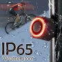 BIKIGHT Smart Brake Sensing Bike Taillight 700mAh Battery Alarm Rear Light 4 Light Modes USB-C Rechargeable IP65 Waterproof Bicycle Rear Light with 110dB Horn Wireless Remote