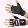 GOUNOD 1Pair Workout Half-finger Gloves Breathable Wear-resistant Extended Strap Fitness Sports Gloves for Barbell Equipment Eeightlifting Iron Exercise
