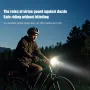 BIKIGHT Solar Rechargeable Zoomable Bicycle Headlight 1600mAH Anti-glare Red Warning Lamp Type-C Charging Bike Front Light for Night Riding Safety