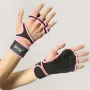 SKDK 1Pair Weight Lifting Fitness Sports Gloves Non-slip Breathable Sweat-wicking Silicone Palm Extended Strap Wrist Guard Gloves for Gym Power Training
