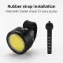 BIKIGHT 100LM Mini Bike Headlight Taillight 200mAh Type-C Rechargeable 3 Modes Adjustable Warning Bicycle Light for MTB Night Riding Safety