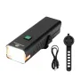 OFFBONDAGE 350LM Bicycle Headlight Digital Display Power Lightweight Waterproof Aluminum Alloy Strong Flashlight Type-C Charging Bike Front Light for MTB Outdoor Night Riding Safety