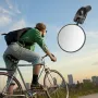 2pcs Bicycle Rear View Mirror Adjustable 360° Rotatable Convex Lens 360 Rotatable Handlebar Safety Mirror For MTB And Road Bike Reflector