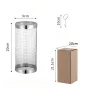 IPRee Round BBQ Basket Stainless Steel Rolling Grilling Basket Wire Mesh Cylinder Grill Basket Portable Outdoor Camping Barbecue Rack