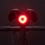 ROCKBROS 100LM Bike Tail Light Brake Sensing Rear Lights 7 Modes USB Rechargeable Safety Warning Lamp