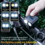 BIKIGHT Mini Bike Headlight 550lm Brightness Dual Distance Beam 5 Modes Lighting Type-C Rechargeable Battery Display Bike Handlebar Headlight for Night Cycling