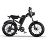 [USA Direct] IM-J1 Electric Bike 48V 15AH Battery 500W Motor 20*4.0inch Fat Tires 80-120KM Mileage 150KG Payload Electric Bicycle