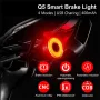 ROCKBROS Q5 Smart Auto Brake Sensing Bicycle Taillight Vibration Sensor Wake-up IPX6 Waterproof USB Charging Bike Rear Light for Night Riding